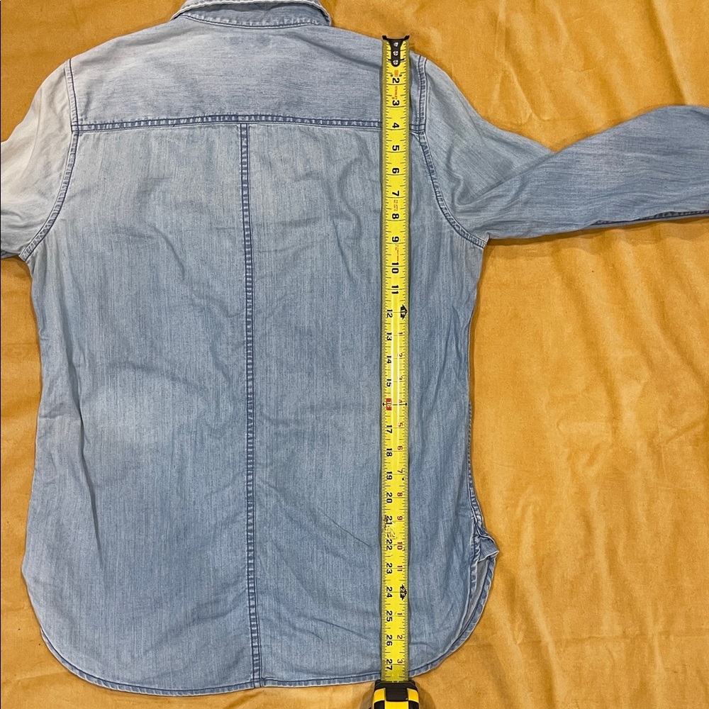J. Crew Light Blue Denim Button Down Shirt - Picture 9 of 10